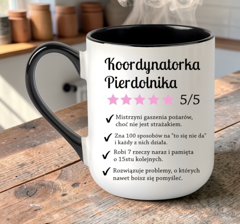 Kubek z nadrukiem śmieszny prezent dla Żony Mamy Koleżanki Szefowej