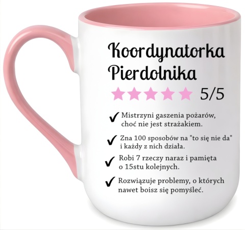 Kubek z nadrukiem śmieszny prezent dla Żony Mamy Koleżanki Szefowej