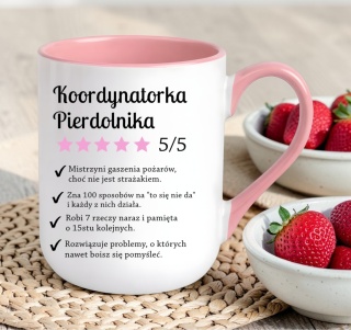 Kubek z nadrukiem śmieszny prezent dla Żony Mamy Koleżanki Szefowej