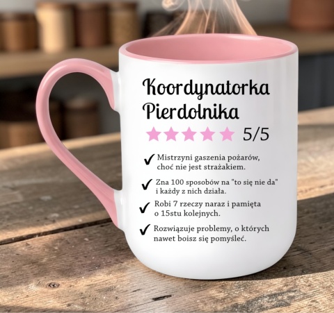 Kubek z nadrukiem śmieszny prezent dla Żony Mamy Koleżanki Szefowej