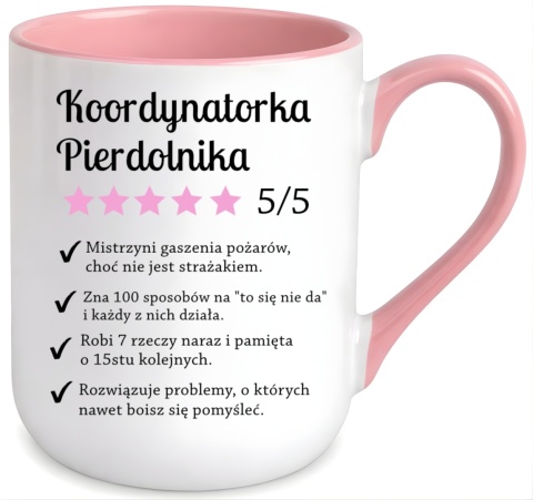 Kubek z nadrukiem śmieszny prezent dla Żony Mamy Koleżanki Szefowej