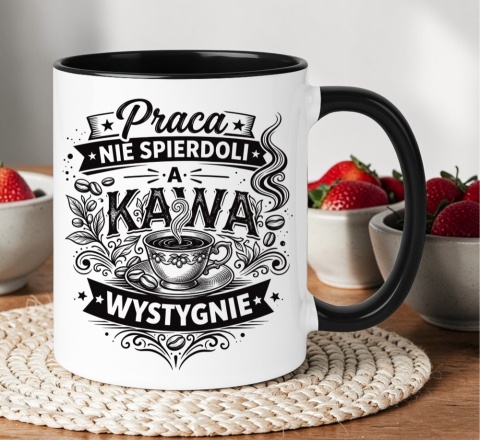 Kubek z nadrukiem śmieszny tekst prezent dla Koleżanki Kolegi z pracy