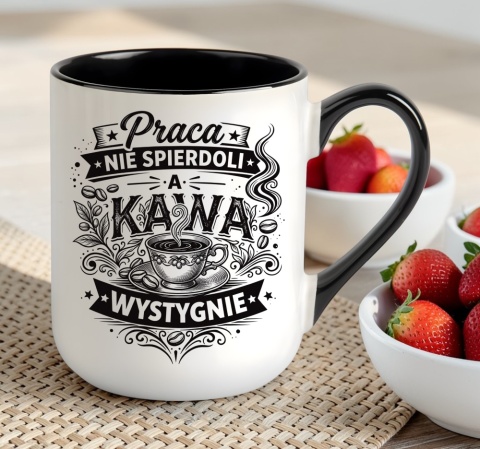 Kubek z nadrukiem śmieszny tekst prezent dla Koleżanki Kolegi z pracy