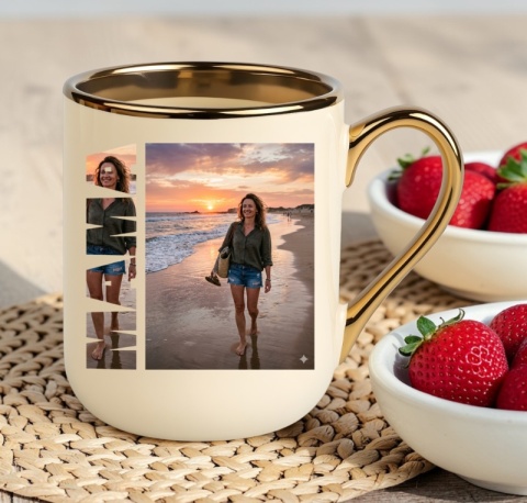Kubek Premium FOTO prezent Dzień Matki dla MAMY napis ze zdjęcia Mama