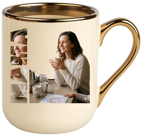 Kubek Premium FOTO prezent Dzień Matki dla MAMY napis ze zdjęcia Mama