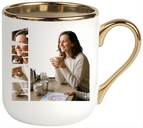 Kubek Premium FOTO prezent Dzień Matki dla MAMY napis ze zdjęcia Mama