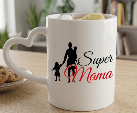 Kubek z nadrukiem prezent dla MAMY Dzień Matki Mama Teściowa uchwyt serce