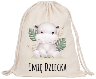 Worek na buty kapcie Plecak Mocny do Szkoły Przedszkola z imieniem Dziecka
