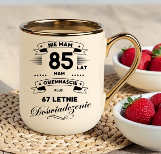 Kubek PREMIUM prezent na URODZINY 85 LAT oryginalny upominek z dedykacją