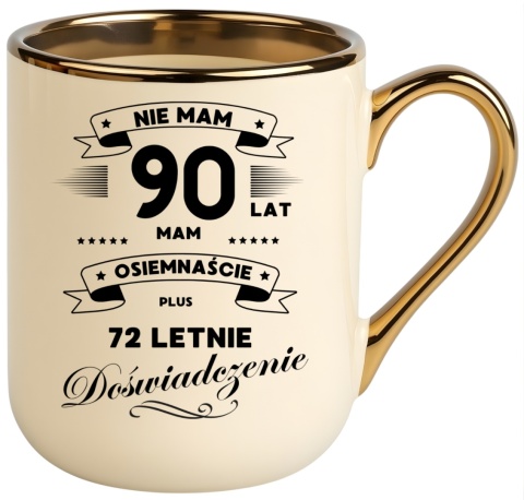 Kubek PREMIUM prezent na URODZINY 90 LAT oryginalny upominek z dedykacją