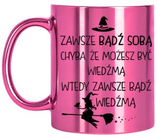 KUBEK RÓŻOWY METALIK PREZENT DLA DZIEWCZYNY KOLEŻANKI ŻONY NA RÓŻNE OKAZJE