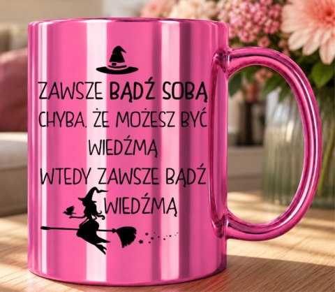 KUBEK RÓŻOWY METALIK PREZENT DLA DZIEWCZYNY KOLEŻANKI ŻONY NA RÓŻNE OKAZJE