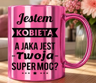 KUBEK RÓŻOWY METALIK PREZENT DLA DZIEWCZYNY KOLEŻANKI ŻONY NA RÓŻNE OKAZJE