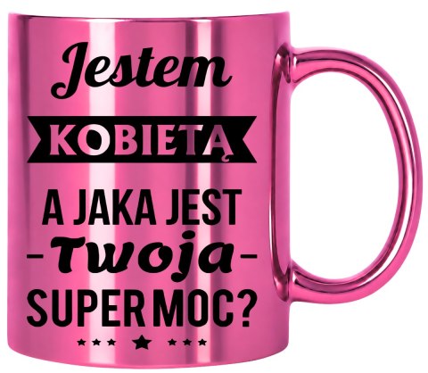 KUBEK RÓŻOWY METALIK PREZENT DLA DZIEWCZYNY KOLEŻANKI ŻONY NA RÓŻNE OKAZJE