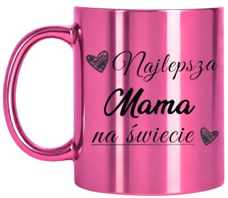 KUBEK RÓŻOWY PREMIUM Z NADRUKIEM DLA MAMY TEŚCIOWEJ PREZENT DZIEŃ MATKI