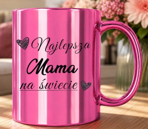 KUBEK RÓŻOWY PREMIUM Z NADRUKIEM DLA MAMY TEŚCIOWEJ PREZENT DZIEŃ MATKI