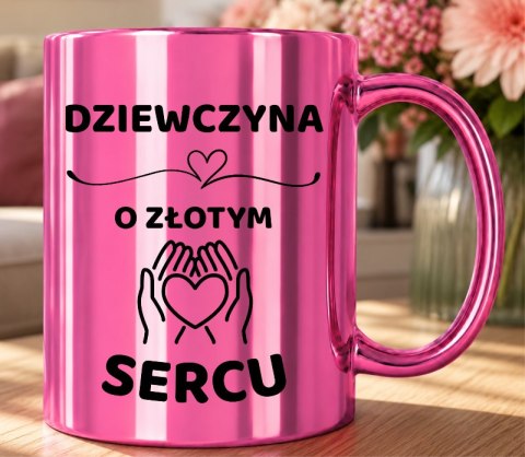 Kubek różowy z dedykacją wyjątkowy prezent dla DZIEWCZYNY