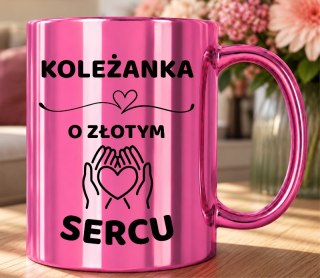 Kubek różowy z dedykacją wyjątkowy prezent dla KOLEŻANKI