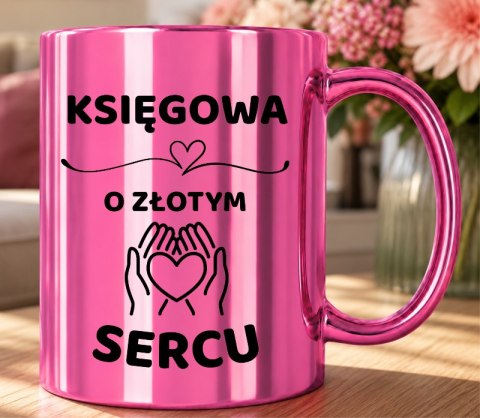 Kubek różowy z dedykacją wyjątkowy prezent dla KSIĘGOWEJ
