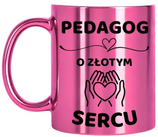 Kubek różowy z dedykacją wyjątkowy prezent dla PEDAGOGA Pani PEDAGOG