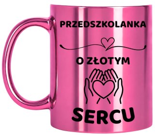 Kubek różowy z dedykacją wyjątkowy prezent dla PRZEDSZKOLANKI