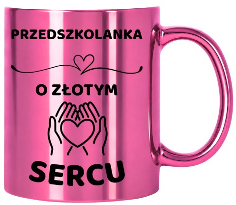 Kubek różowy z dedykacją wyjątkowy prezent dla PRZEDSZKOLANKI