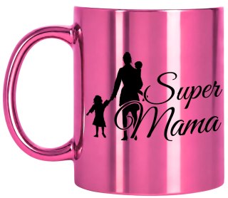 Kubek różowy z nadrukiem prezent dla MAMY Dzień Matki Mama Teściowa