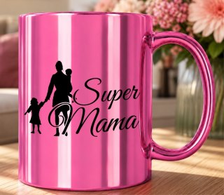 Kubek różowy z nadrukiem prezent dla MAMY Dzień Matki Mama Teściowa