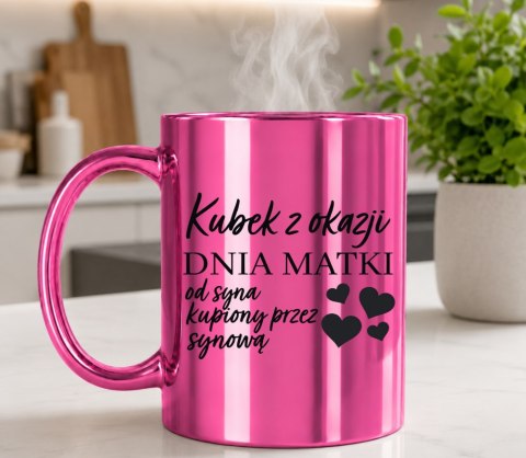 Kubek różowy z nadrukiem prezent dla MAMY Dzień Matki Mama Teściowa