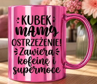 Kubek różowy z nadrukiem prezent dla MAMY Dzień Matki Mama Teściowa