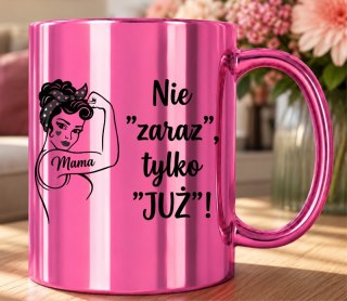 Kubek różowy z nadrukiem prezent dla MAMY Dzień Matki Mama Teściowa