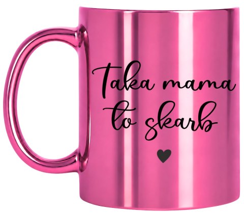 Kubek różowy z nadrukiem prezent dla MAMY Dzień Matki Mama Teściowa