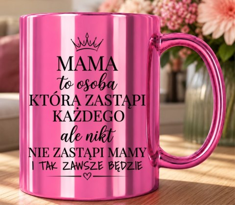 Kubek różowy z nadrukiem prezent dla MAMY Dzień Matki Mama Teściowa
