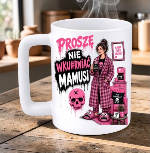 Kubek 400ml DUŻY z nadrukiem prezent dla MAMY Dzień Matki Mama Teściowa