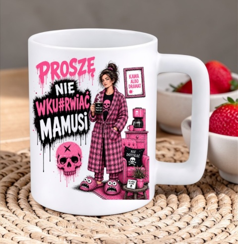 Kubek 400ml DUŻY z nadrukiem prezent dla MAMY Dzień Matki Mama Teściowa