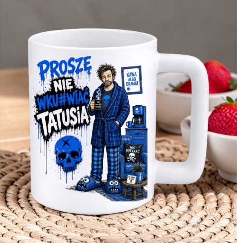 Kubek 400ml DUŻY z nadrukiem prezent dla TATY Teścia Dzień Ojca Tata