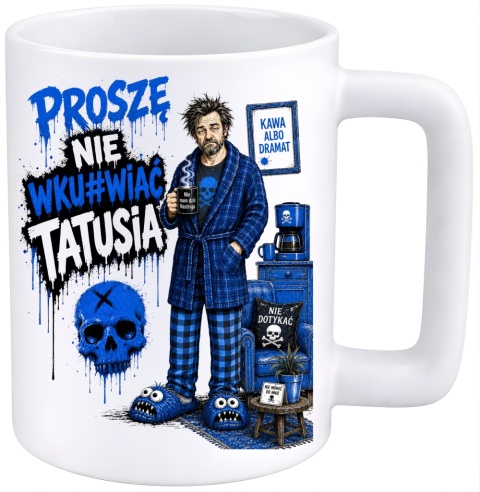 Kubek 400ml DUŻY z nadrukiem prezent dla TATY Teścia Dzień Ojca Tata