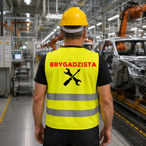 KAMIZELKA ODBLASKOWA PREMIUM Z DOWOLNYM NADRUKIEM XXL