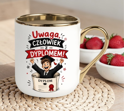 Kubek PREMIUM prezent Pan MAGISTER z Dyplomem upominek zakończenie studiów