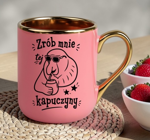 Kubek PREMIUM z nadrukiem śmieszny prezent - Zrób mnie kapuczyny...