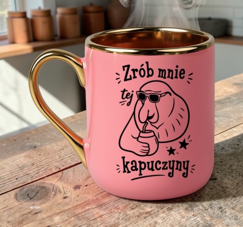 Kubek PREMIUM z nadrukiem śmieszny prezent - Zrób mnie kapuczyny...