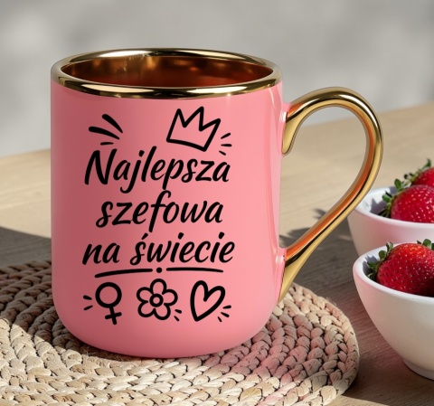 Kubek PREMIUM z nadrukiem śmieszny prezent dla Szefowej, Kierowniczki