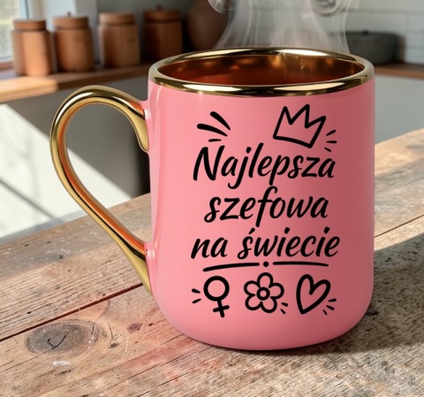 Kubek PREMIUM z nadrukiem śmieszny prezent dla Szefowej, Kierowniczki