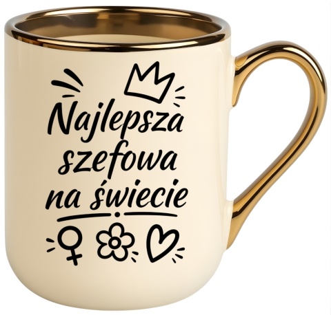 Kubek PREMIUM z nadrukiem śmieszny prezent dla Szefowej, Kierowniczki
