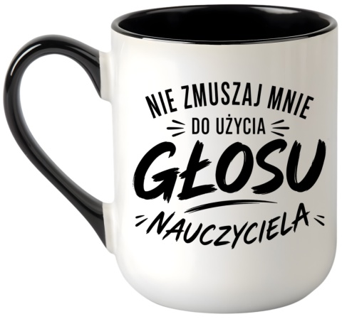 Kubek z nadrukiem śmieszny prezent Dzień Nauczyciela koniec Roku Szkolnego