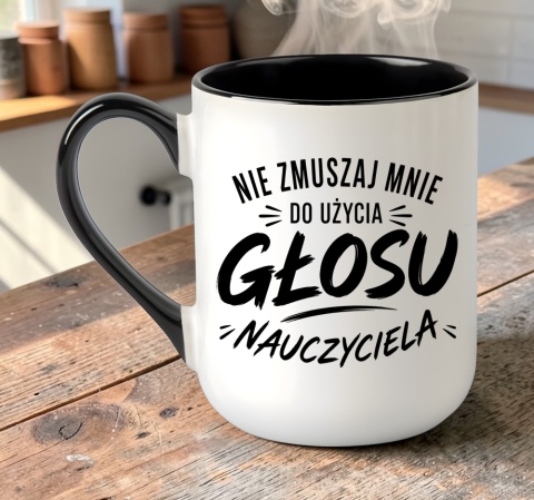 Kubek z nadrukiem śmieszny prezent Dzień Nauczyciela koniec Roku Szkolnego