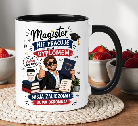 Kubek prezent Pan MAGISTER śmieszny nadruk upominek zakończenie studiów