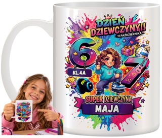Kubek prezent Dzień DZIEWCZYNY dla Dziewczynki Koleżanki z klasy z imieniem