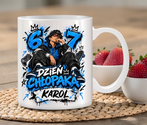Kubek z nadrukiem prezent Dzień CHŁOPAKA dla Chłopca Kolegi z imieniem