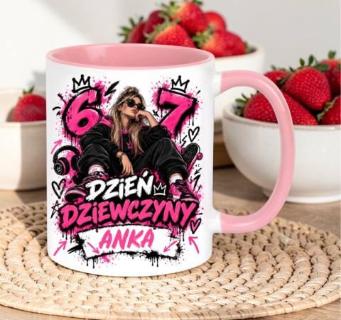 Kubek z nadrukiem prezent Dzień DZIEWCZYNY dla Koleżanki z imieniem